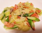 塩鮭のクリームパスタ作り方4写真