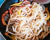 ☆余り物☆うどんのペペロンチーノ風作り方10写真