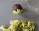 「春の野」練り切り金団製作り方10写真