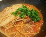 ホタルイカと菜の花のトマトスパゲッティ作り方6写真