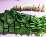 ヘルシー朝ごはん♡豆乳グリーンスムージー作り方1写真
