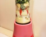 ヘルシー朝ごはん♡豆乳グリーンスムージー作り方2写真