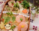 【キャラ弁】中華パンダ弁当作り方1写真