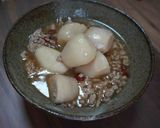 里芋とひき肉の煮物作り方3写真