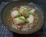 里芋とひき肉の煮物作り方4写真