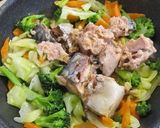 簡単!ありあわせ野菜でさば缶中華丼作り方2写真