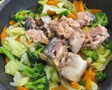 簡単!ありあわせ野菜でさば缶中華丼作り方2写真