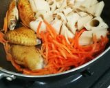 美肌効果抜群◎鶏手羽と根菜の大豆煮作り方3写真