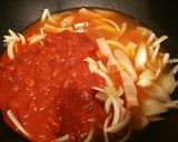 ベーコンとトマト缶でパスタ～ランチに作り方2写真