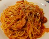 ベーコンとトマト缶でパスタ～ランチに作り方4写真