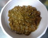 カレーとチーズの絡め炒めうどん作り方1写真