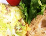 ルクエで時短1…朝ご飯♪キャベツオムレツ作り方4写真