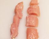ノンオイルおつまみ♡梅チーささみ串作り方1写真