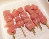 ノンオイルおつまみ♡梅チーささみ串作り方2写真