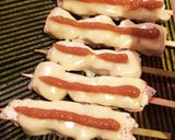 ノンオイルおつまみ♡梅チーささみ串作り方4写真