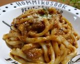 カレーとチーズの絡め炒めうどん作り方5写真