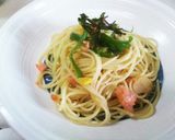 焼き鮭の春色パスタ作り方5写真
