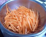 千切り人参の甘酢炒め作り方1写真