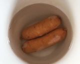 簡単朝食☆チーズミートホットドッグ作り方2写真