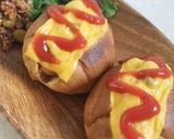 簡単朝食☆チーズミートホットドッグ作り方8写真