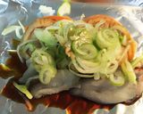 新鮮ホタテとイカのホイル焼き作り方1写真