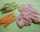 糖質制限！ムネ肉とアスパラの粒マヨ和え作り方1写真