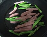 簡単おつまみ☆琉球ハムとアスパラの炒め物作り方4写真