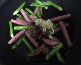 簡単おつまみ☆琉球ハムとアスパラの炒め物作り方5写真