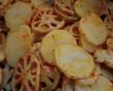 ♪唐辛子味噌じゃがニラレンコン辛マヨ炒め作り方3写真