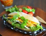 茹で鶏と人参サラダのアジア風サンド作り方3写真