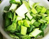 チンゲン菜とちくわの塩炒め作り方1写真