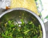 菜の花と春菊のゴマだれ冷やし麺作り方2写真