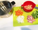 簡単！新玉ねぎと春キャベツのスープ作り方1写真