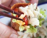 お弁当にも♪油揚げがお皿の一口サラダ作り方5写真
