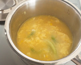 卵とコーンの中華スープ！とろ～りフワフワ作り方5写真