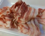 タケノコと豚肉とこごみ。作り方2写真