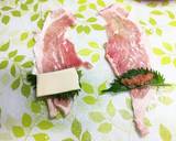 お弁当に♪♪チーズと梅の豚肉まき作り方1写真