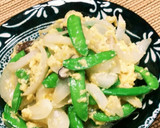絹さやと新玉ねぎの卵とじ♪作り方9写真
