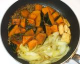 かぼちゃとひき肉と新玉ねぎのカレー粉煮作り方9写真