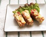 お弁当に♪♪ちくわのチーズかにかま焼き作り方3写真