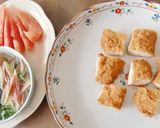 栄養オイルで、火を使わずにチキンカツ皿作り方2写真