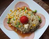 コーン入り　マヨ添え　冷やし中華作り方4写真