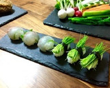 おつまみに〜♫芽ネギ寿司と鯛の手毬寿司作り方4写真