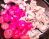 豚こまプチトマト炒め作り方3写真