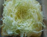 キャベツたっぷり目玉焼きトースト作り方1写真