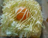 キャベツたっぷり目玉焼きトースト作り方2写真
