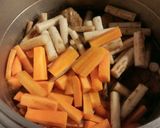 圧力鍋でスペアリブと根菜煮込み作り方10写真