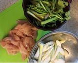 鶏肉&うど&せりの甘辛炒め作り方2写真