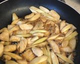 鶏肉&うど&せりの甘辛炒め作り方4写真