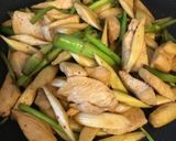 鶏肉&うど&せりの甘辛炒め作り方5写真